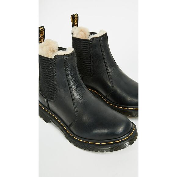 Dr Martens Leonore Sherpa Chelsea Boots - 9 Black - Picture 5 of 5